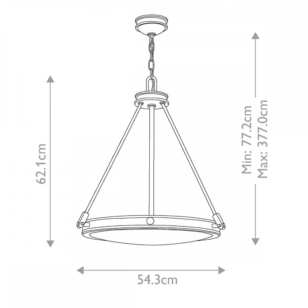 HK-COLLIER-P-BX Collier 4 Light Pendant Black Oxide
