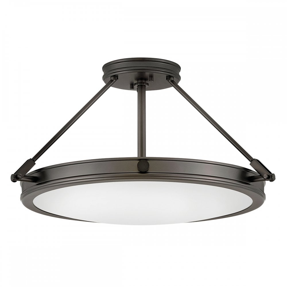 HK-COLLIER-SF-M-BX Collier 4 Light Medium Semi-Flush Black Oxide