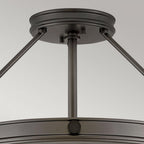 HK-COLLIER-SF-M-BX Collier 4 Light Medium Semi-Flush Black Oxide