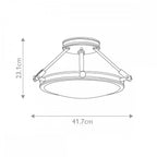 HK-COLLIER-SF-S-BX Collier 3 Light Small Semi-Flush Black Oxide