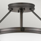 HK-COLLIER-SF-S-BX Collier 3 Light Small Semi-Flush Black Oxide