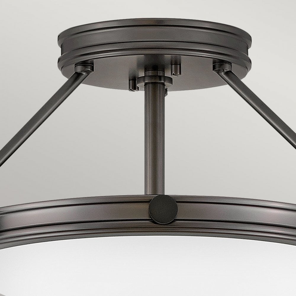 HK-COLLIER-SF-S-BX Collier 3 Light Small Semi-Flush Black Oxide
