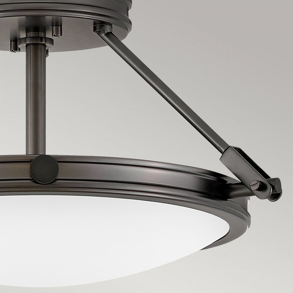 HK-COLLIER-SF-S-BX Collier 3 Light Small Semi-Flush Black Oxide