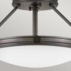 HK-COLLIER-SF-S-BX Collier 3 Light Small Semi-Flush Black Oxide