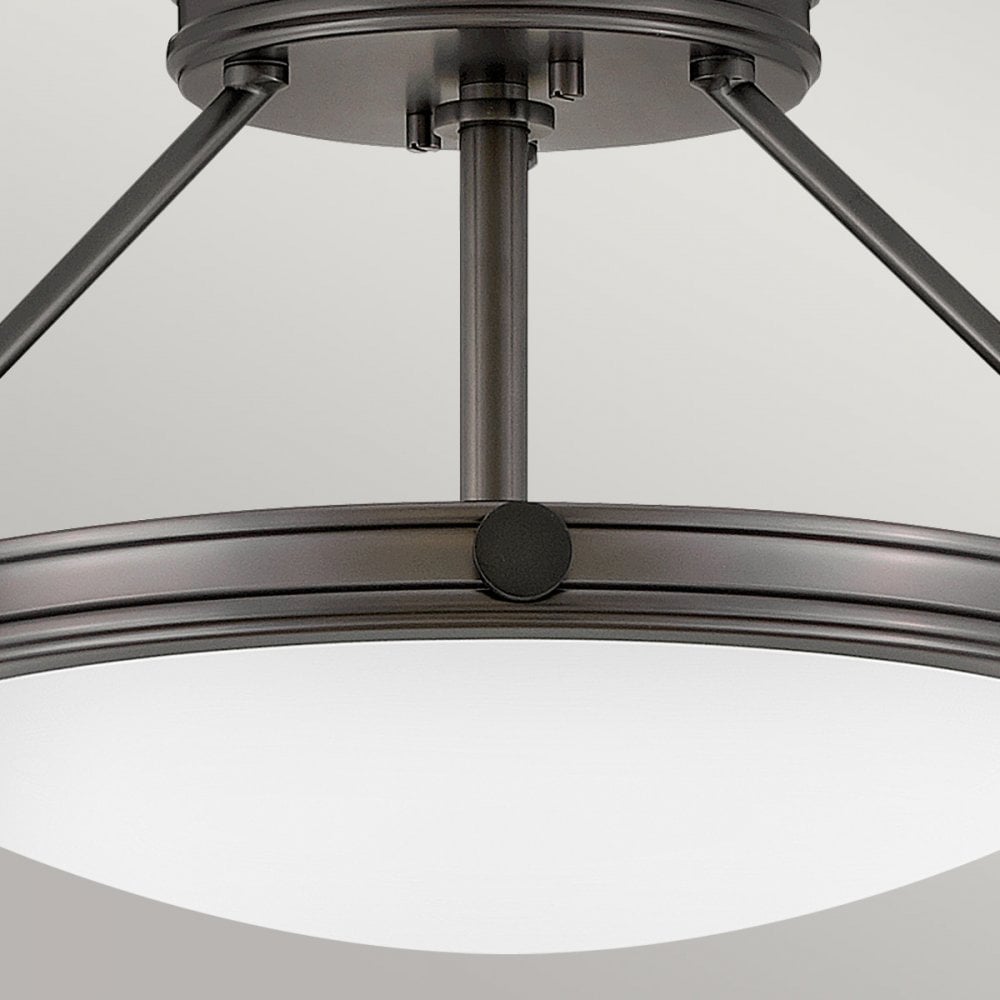 HK-COLLIER-SF-S-BX Collier 3 Light Small Semi-Flush Black Oxide