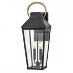 HK-DAWSON-L Dawson 2 Light Outdoor Large Wall Lantern Black with Burnished Bronze accent