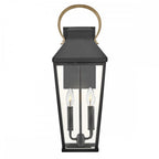 HK-DAWSON-L Dawson 2 Light Outdoor Large Wall Lantern Black with Burnished Bronze accent