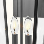 HK-DAWSON-L Dawson 2 Light Outdoor Large Wall Lantern Black with Burnished Bronze accent