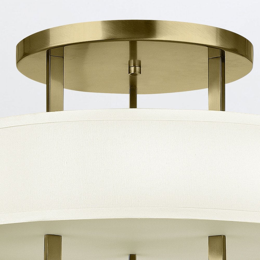 HK-HAMPTON-SF-BB Hampton 4 Light Semi-Flush Brushed Brass