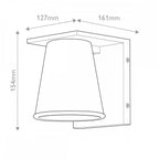 HK-HANS-S-ABZ Hans 1 Light Outdoor LED Wall Lantern Architectural Bronze