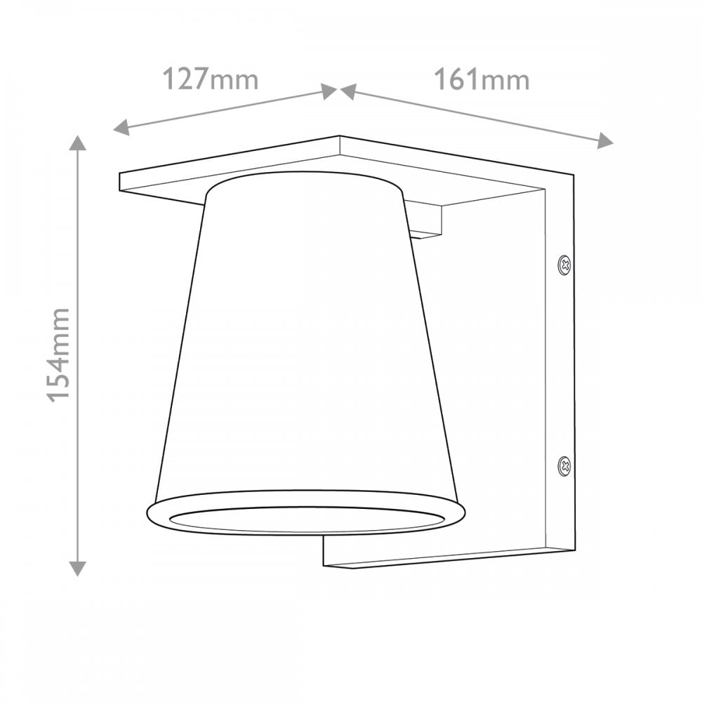 HK-HANS-S-ABZ Hans 1 Light Outdoor LED Wall Lantern Architectural Bronze