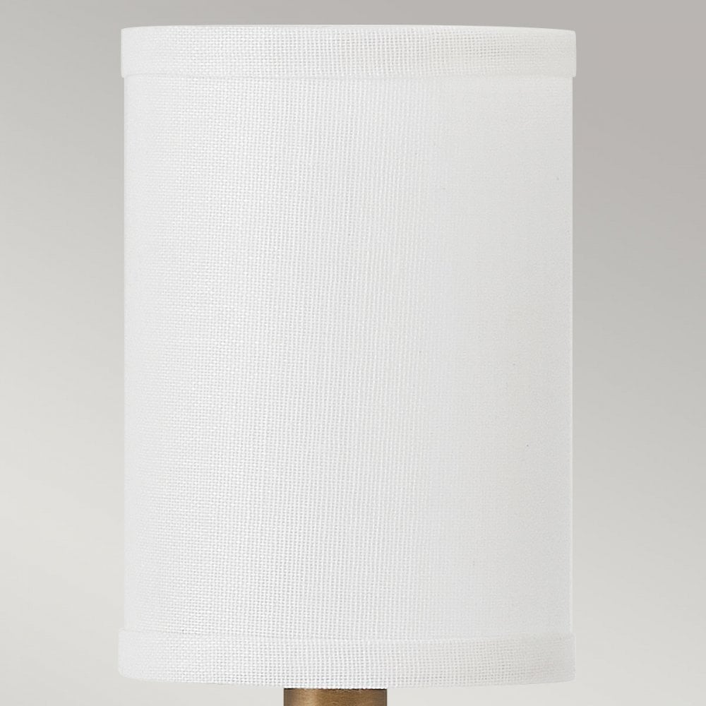 HK-MOORE-WB3-HB Moore 3 Light Wall Light Heritage Brass with Ivory Linen Shade