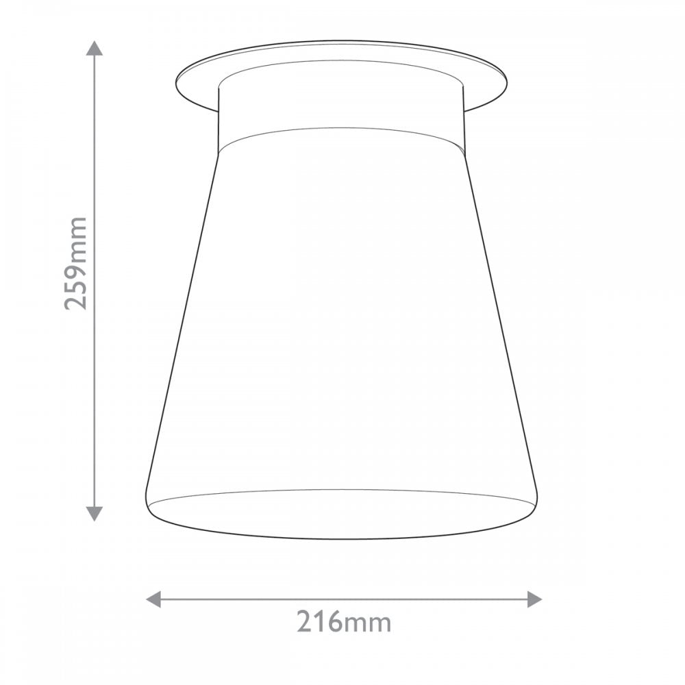 KL-ALBERS-F-T-CPZ Albers 1 Light Flush Champagne Bronze