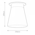 KL-ALBERS-F-T-CPZ Albers 1 Light Flush Champagne Bronze