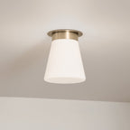 KL-ALBERS-F-T-CPZ Albers 1 Light Flush Champagne Bronze