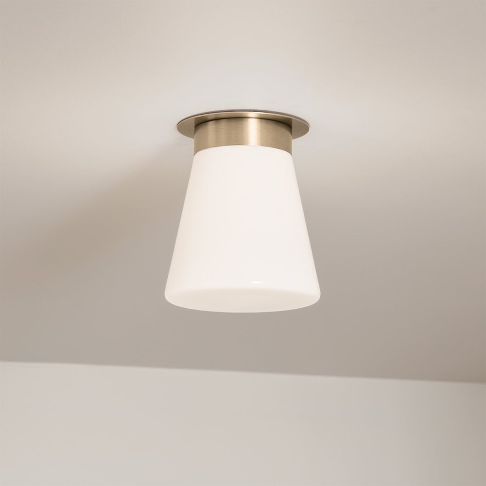 KL-ALBERS-F-T-CPZ Albers 1 Light Flush Champagne Bronze
