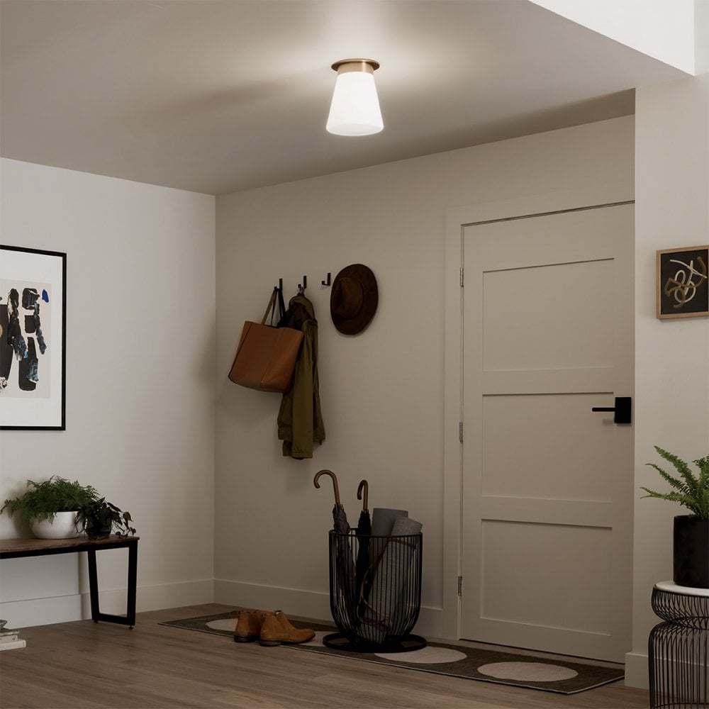 KL-ALBERS-F-T-CPZ Albers 1 Light Flush Champagne Bronze