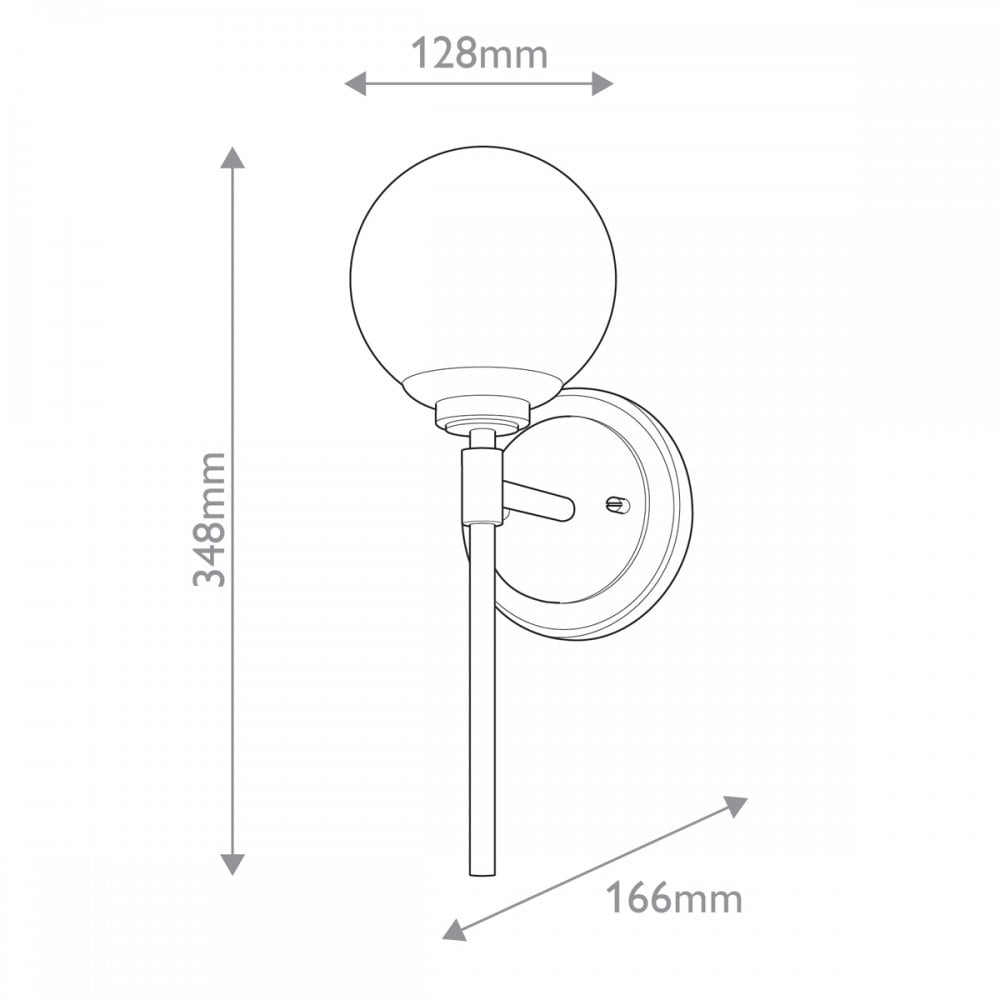 KL-BENNO1-CPZ Benno 1 Light Bathroom Wall Light Champagne Bronze