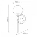 KL-BENNO1-CPZ Benno 1 Light Bathroom Wall Light Champagne Bronze