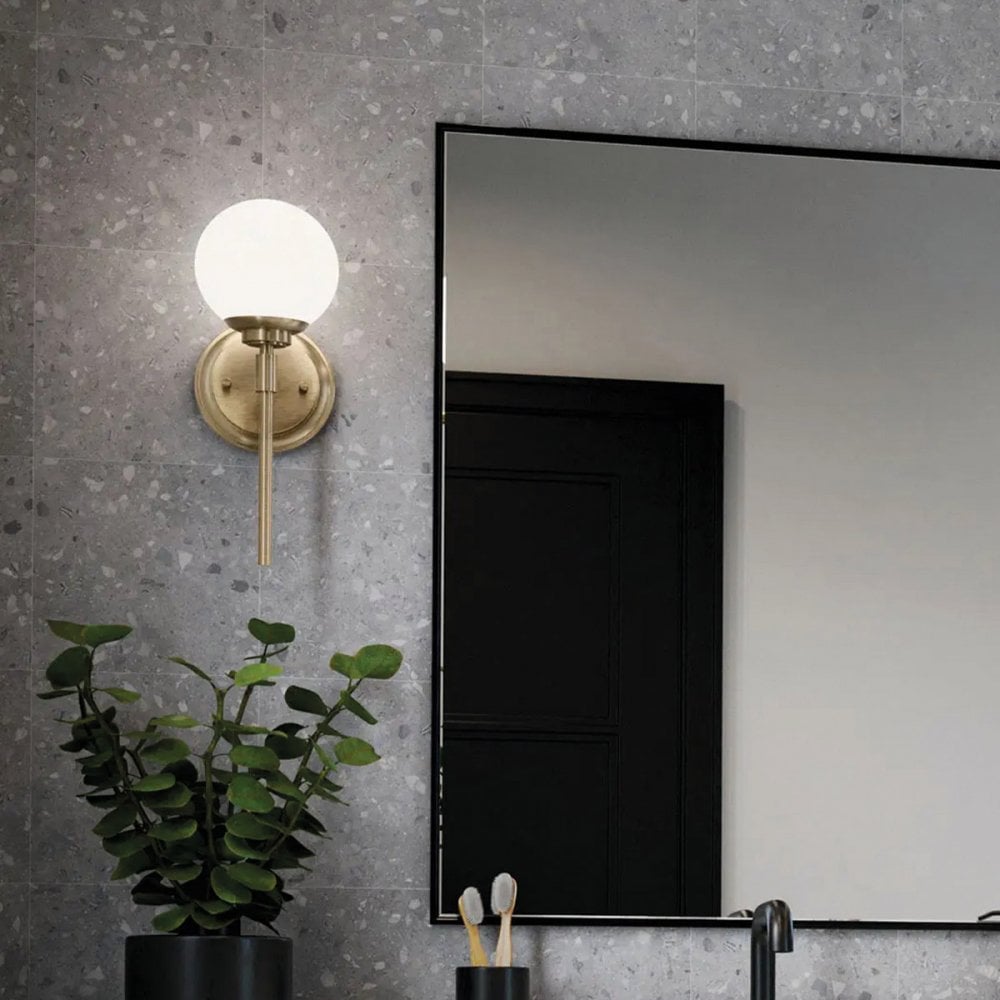 KL-BENNO1-CPZ Benno 1 Light Bathroom Wall Light Champagne Bronze