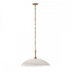 KL-DELAROSA-P-WH Delarosa 1 Light Pendant White & Champagne Bronze