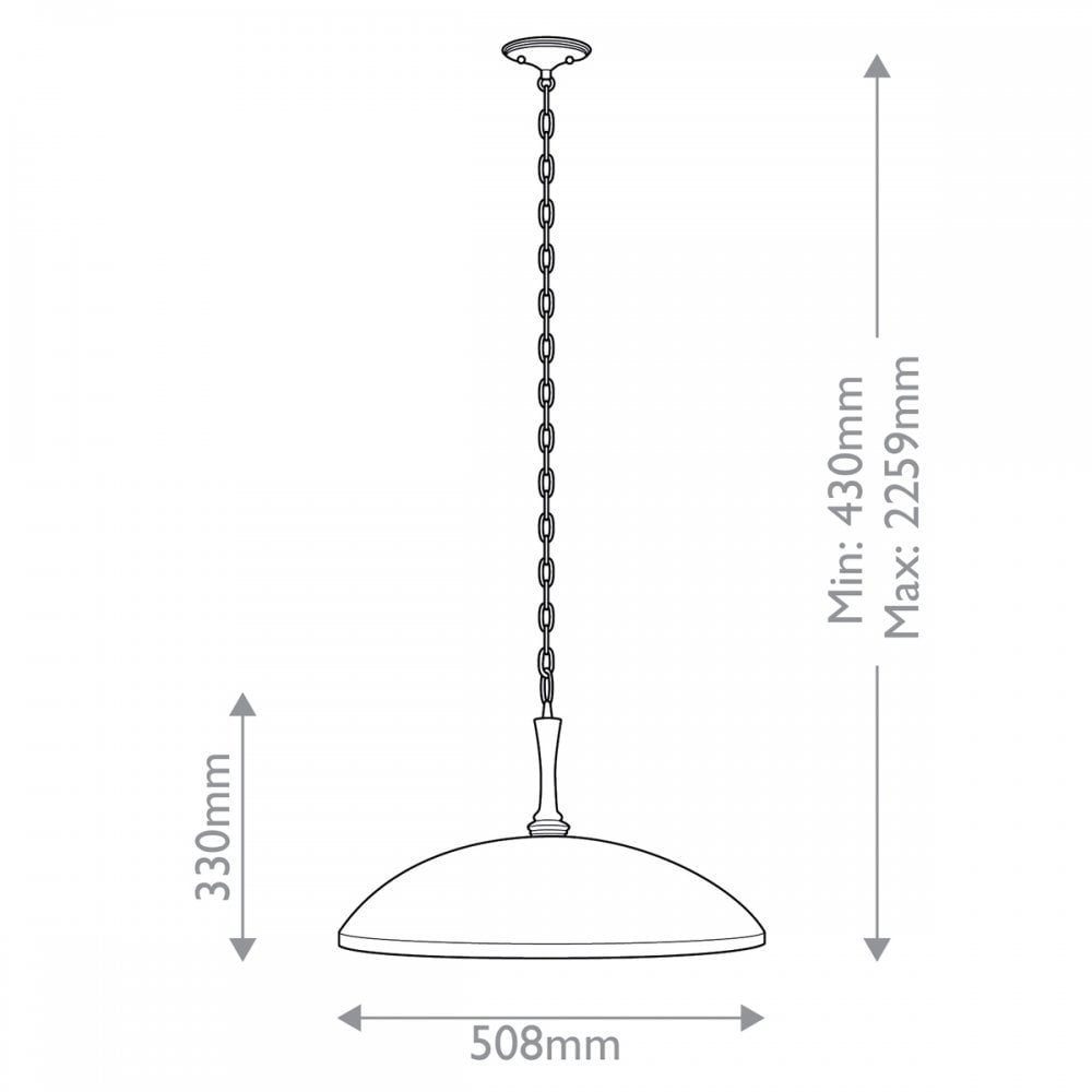 KL-DELAROSA-P-WH Delarosa 1 Light Pendant White & Champagne Bronze