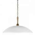 KL-DELAROSA-P-WH Delarosa 1 Light Pendant White & Champagne Bronze