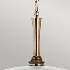 KL-DELAROSA-P-WH Delarosa 1 Light Pendant White & Champagne Bronze