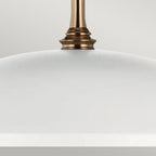 KL-DELAROSA-P-WH Delarosa 1 Light Pendant White & Champagne Bronze
