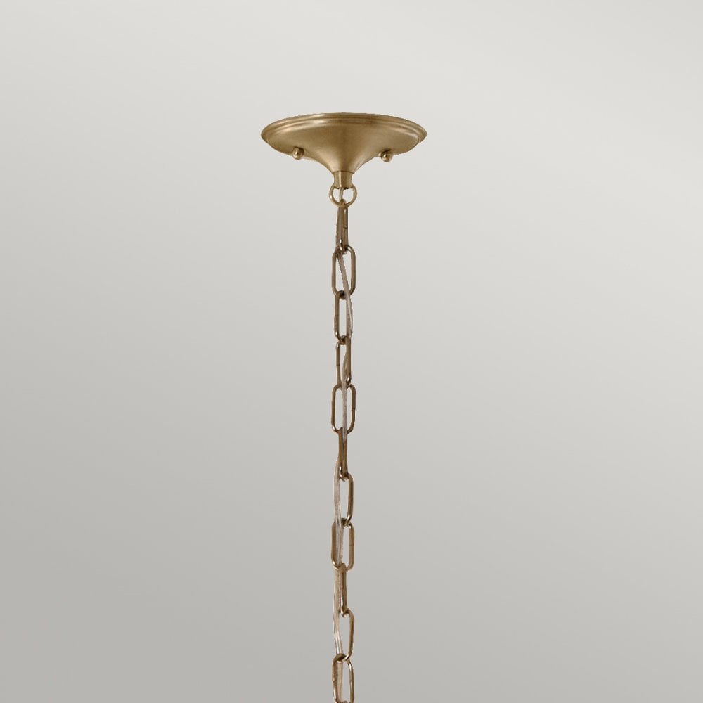 KL-DELAROSA-P-WH Delarosa 1 Light Pendant White & Champagne Bronze