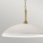 KL-DELAROSA-P-WH Delarosa 1 Light Pendant White & Champagne Bronze