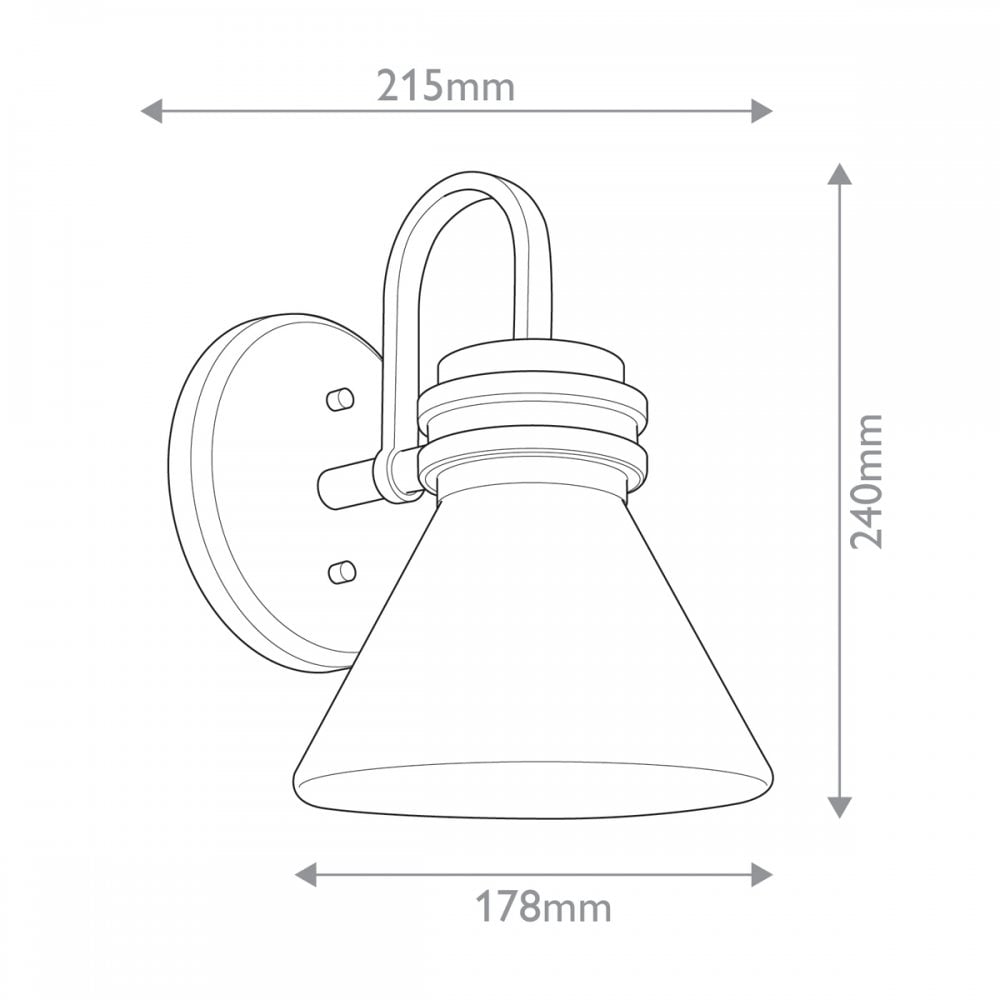 Farum 1 Light Bathroom Wall  Light Polished Chrome (S)