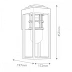 KL-HONE-M-BKT Hone 1 Light Medium Outdoor Wall Lantern Textured Black