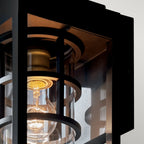 KL-HONE-M-BKT Hone 1 Light Medium Outdoor Wall Lantern Textured Black