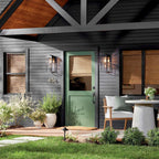 KL-HONE-M-BKT Hone 1 Light Medium Outdoor Wall Lantern Textured Black