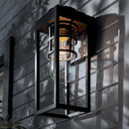 KL-HONE-M-BKT Hone 1 Light Medium Outdoor Wall Lantern Textured Black