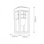 KL-HONE-S-BKT Hone 1 Light Small Outdoor Wall Lantern Textured Black