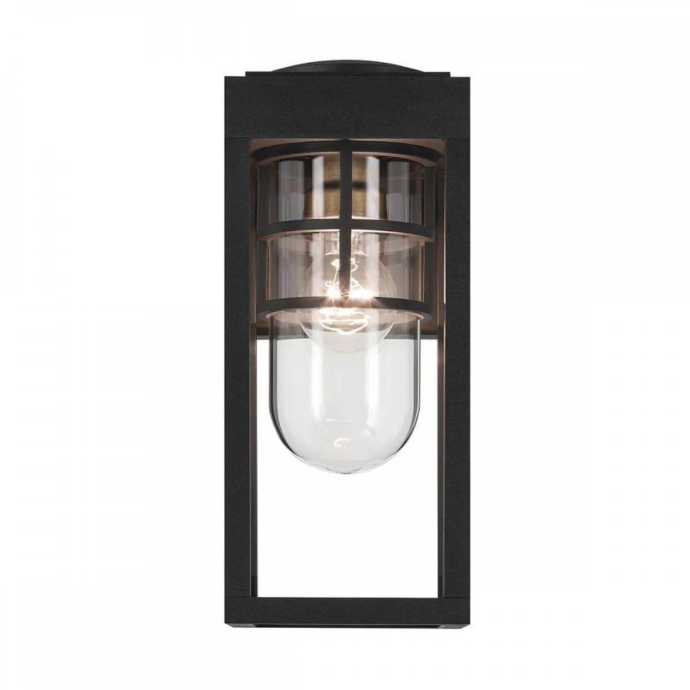 KL-HONE-S-BKT Hone 1 Light Small Outdoor Wall Lantern Textured Black