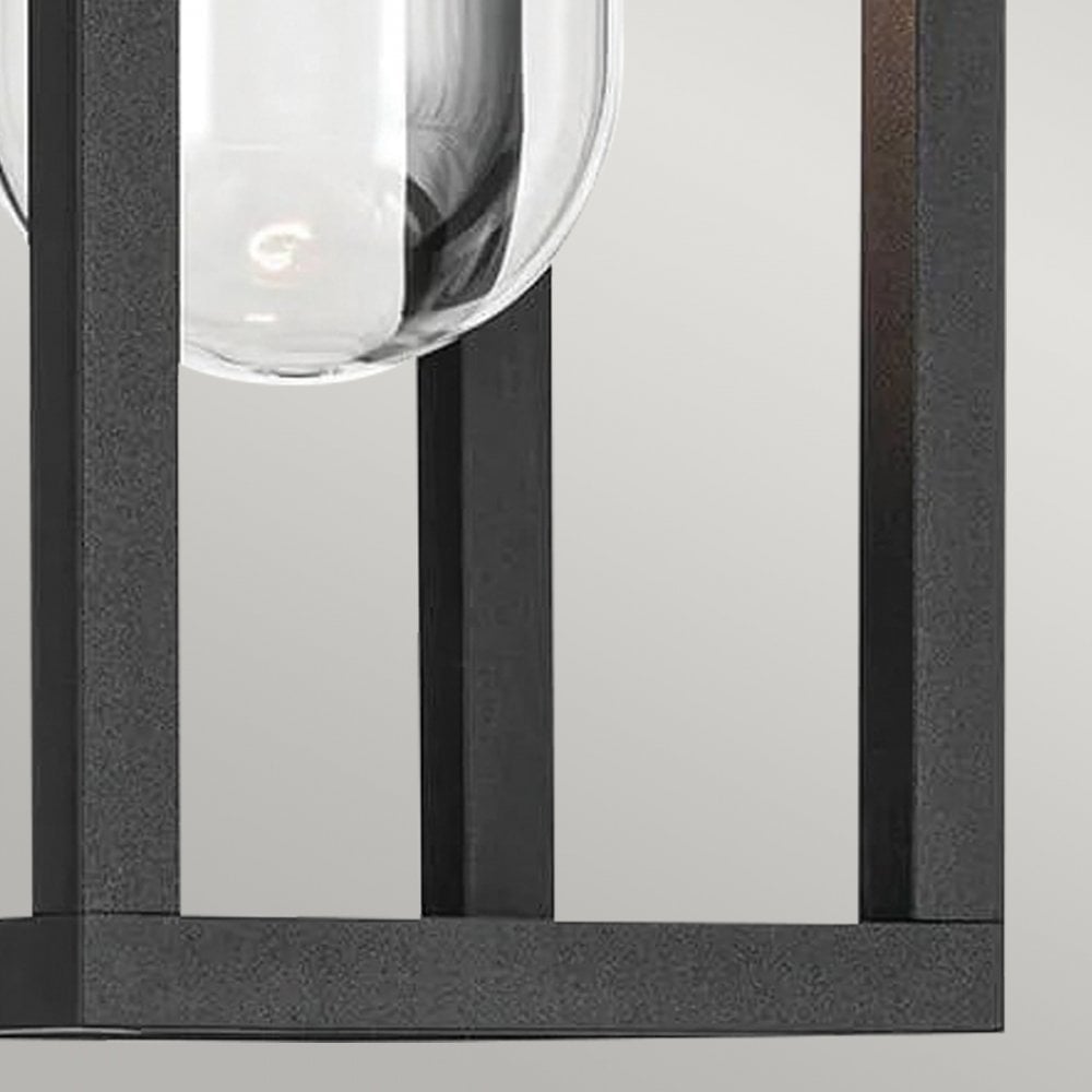 KL-HONE-S-BKT Hone 1 Light Small Outdoor Wall Lantern Textured Black