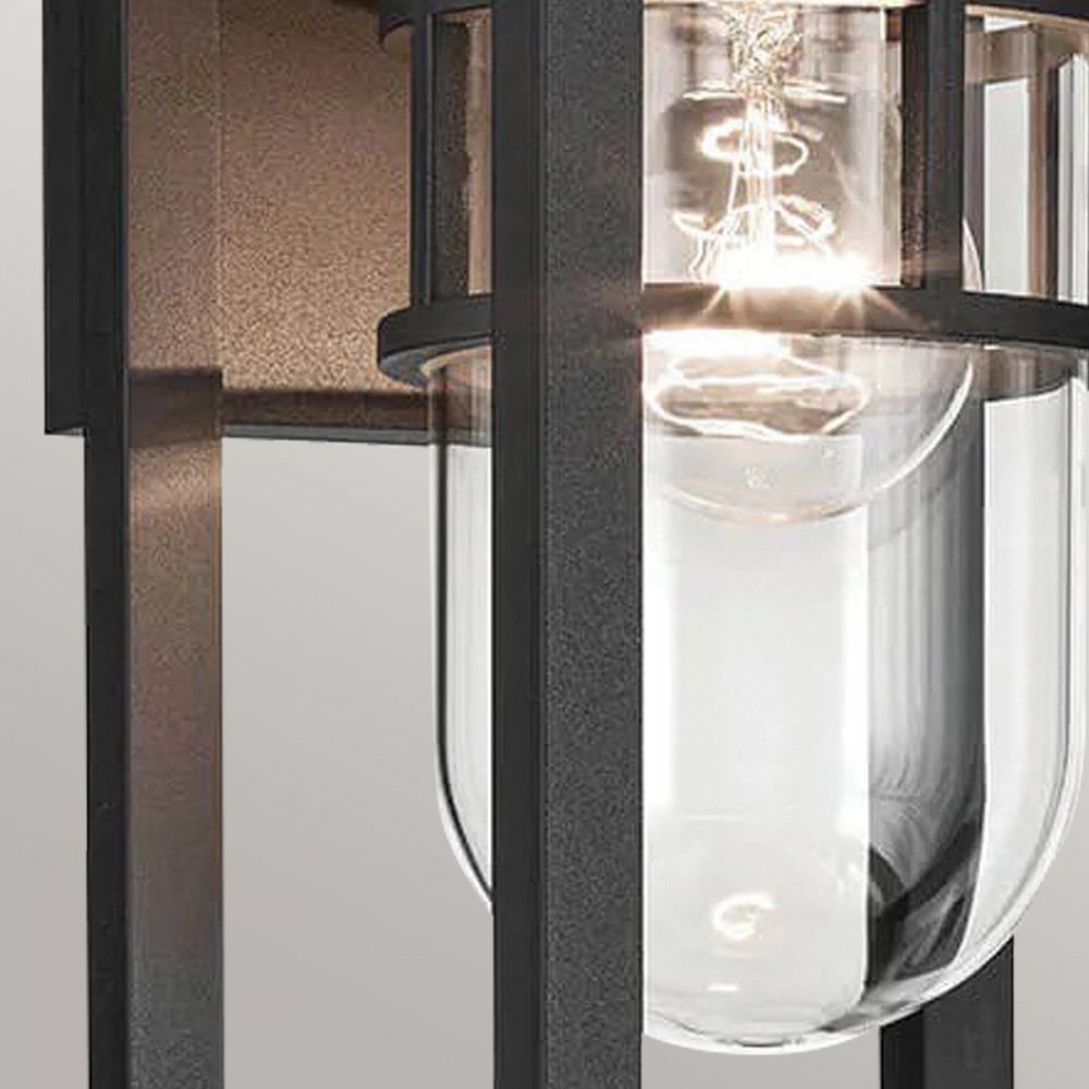 KL-HONE-S-BKT Hone 1 Light Small Outdoor Wall Lantern Textured Black