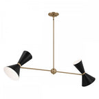 KL-PHIX-2-LINEAR-CBB Phix 4 Light Chandelier Champagne Bronze, Black