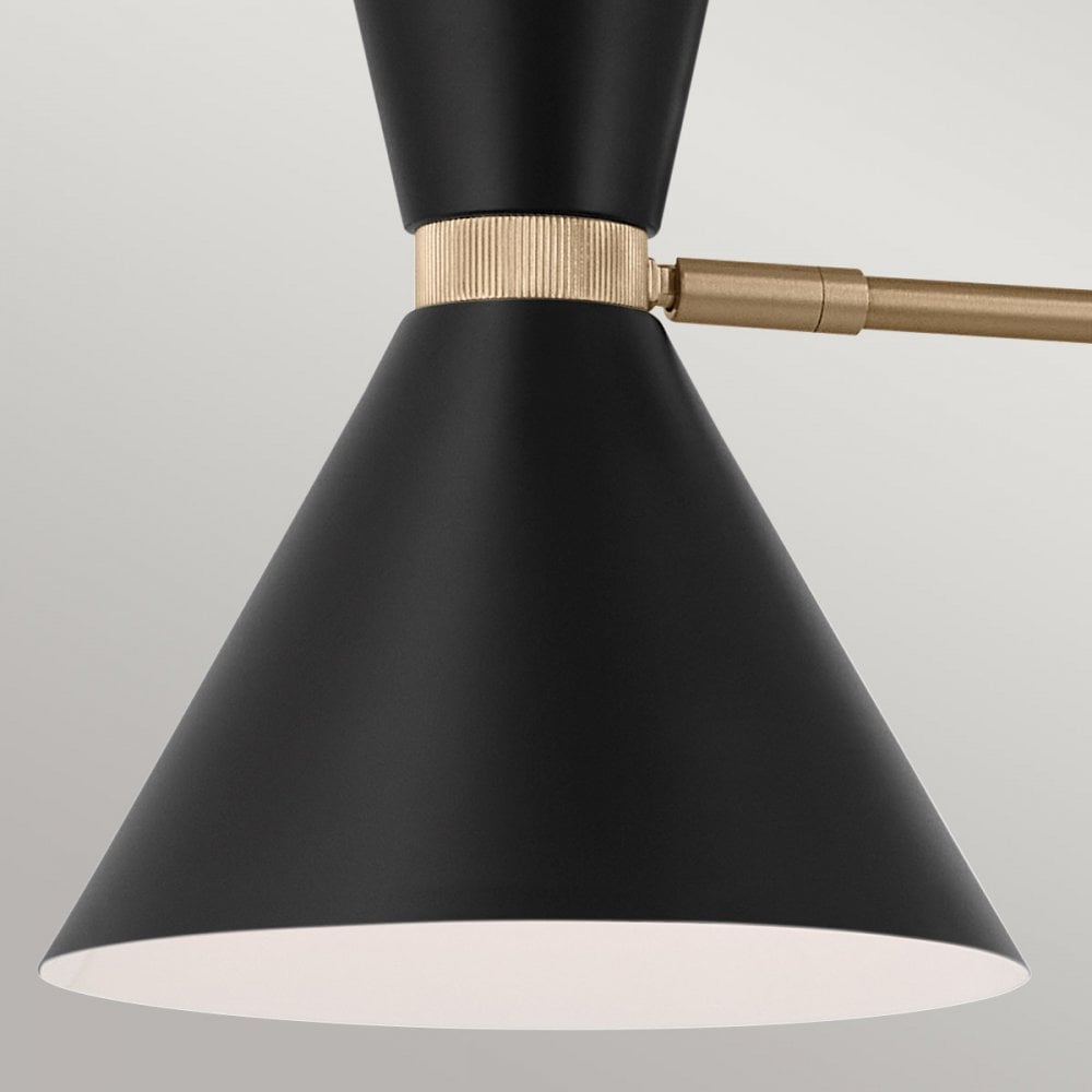 KL-PHIX-2-LINEAR-CBB Phix 4 Light Chandelier Champagne Bronze, Black