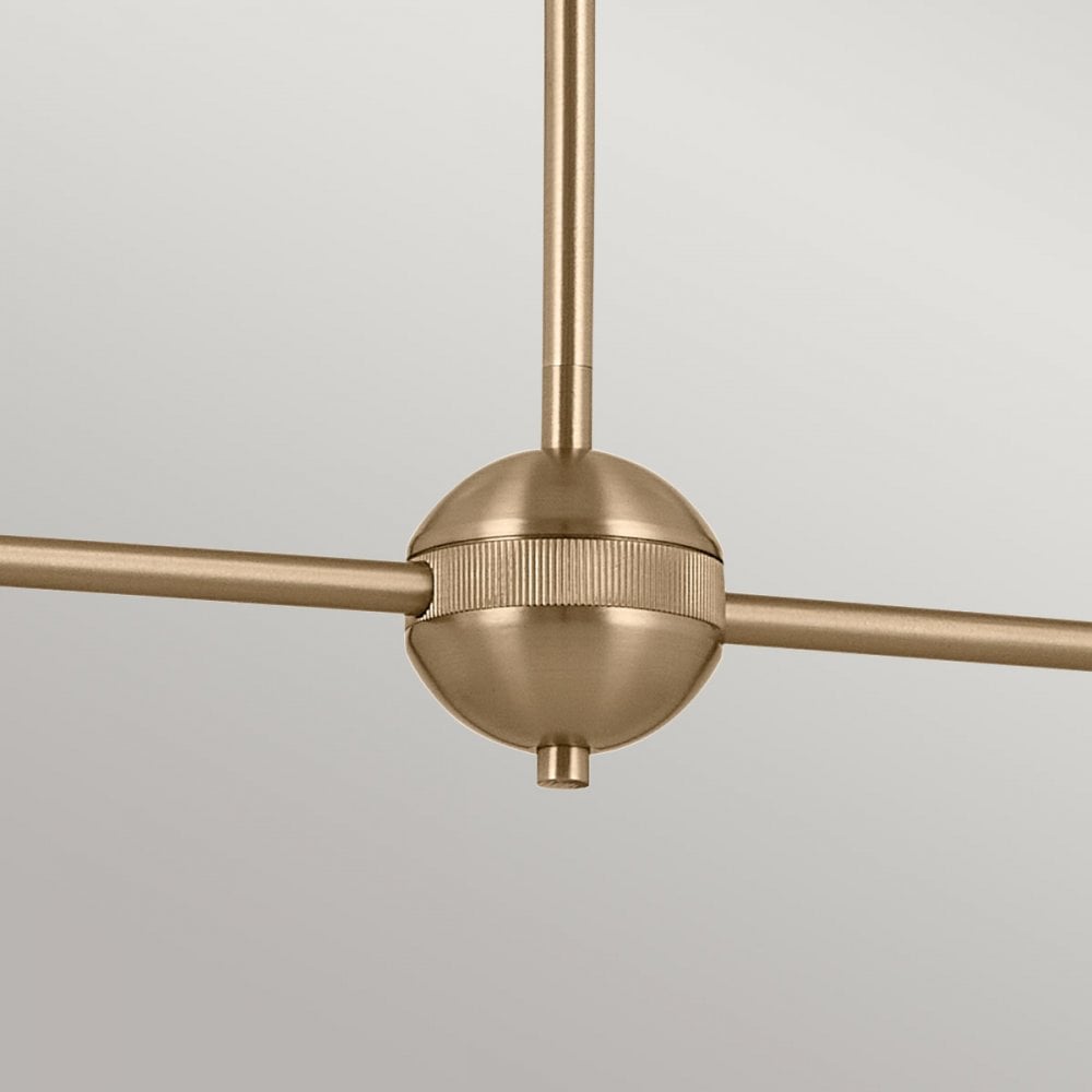 KL-PHIX-2-LINEAR-CBB Phix 4 Light Chandelier Champagne Bronze, Black