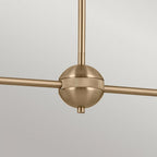 KL-PHIX-2-LINEAR-CBB Phix 4 Light Chandelier Champagne Bronze, Black