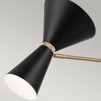KL-PHIX-2-LINEAR-CBB Phix 4 Light Chandelier Champagne Bronze, Black