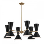 KL-PHIX-6-CBB Phix 12 Light Chandelier Champagne Bronze, Black