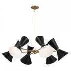 KL-PHIX-6-CBB Phix 12 Light Chandelier Champagne Bronze, Black