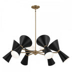 KL-PHIX-6-CBB Phix 12 Light Chandelier Champagne Bronze, Black