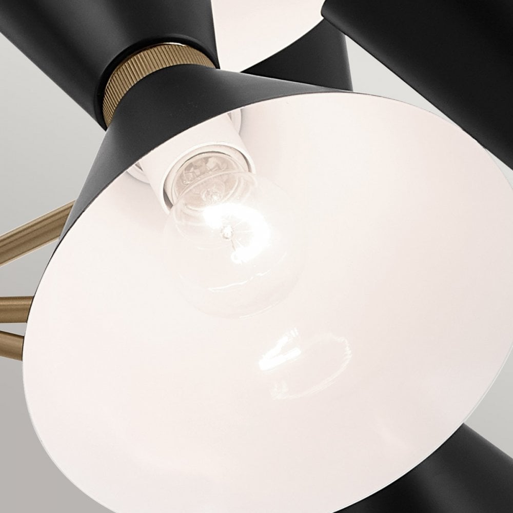 KL-PHIX-6-CBB Phix 12 Light Chandelier Champagne Bronze, Black
