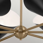 KL-PHIX-6-CBB Phix 12 Light Chandelier Champagne Bronze, Black